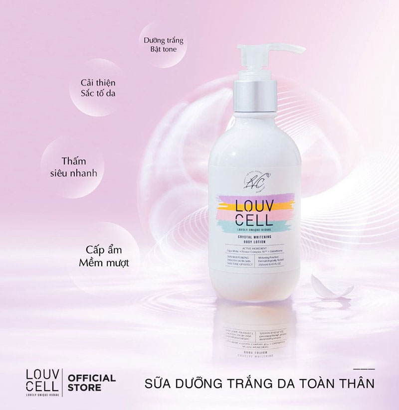 Body Louv Cell Crytal Whitening Body Lotion 250ml